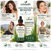 Gouttes liquides de Prêle à Marque Blanche pour Cheveux, Peau et Ongles Adultes – Extrait de Prêle Végétarien – Soutien Naturel pour OEM