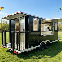 Kommerzieller Großer Food-Trailer Smoothie-Food-Truck Eiswagen Mobiler Food-Trailer mit Veranda Vintage Maßgefertigter Food-Truck