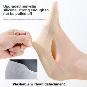 Wholesale Woman Socks New Summer Ultrathin Solid Color <b>No</b> <b>Show</b> Set Breathable Anti-slip Slippers Casual - Product Image 2