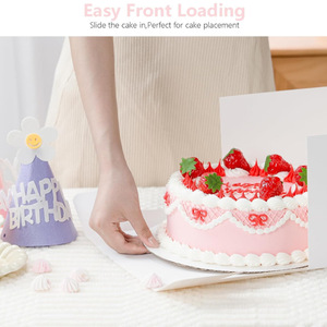 Großhandel Pappe Geburtstags torte <span class=keywords><strong>Box</strong></span> Transparente Fenster deckel Papier Boden Tablett Matt Laminierung für Zucker Babynahrung Cake Shop Verwendung - Product Image 4