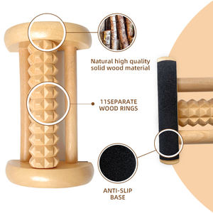 Rodillo masajeador de pies de acupuntura de madera para aliviar el estrés y aliviar la fascitis plantar con terapia de circulación sanguínea para pies - Product Image 3