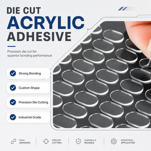 Cinta Adhesiva Acrílica de Doble Cara QX Personalizada, Troquelada, Sensible a la Presión, Activada por Agua, Diferentes Tamaños, Formas Redondas y Cuadradas - Product Image 1