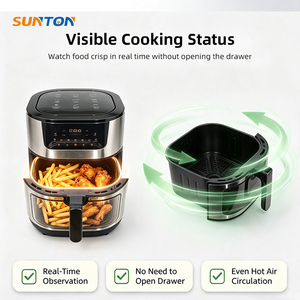 เตาอบไฟฟ้าสเตนเลสสตีลแบบมีหน้าต่างมองเห็นอาหาร ยี่ห้อ SUNTON ปรับแต่งได้ตามต้องการ ขายส่งจากโรงงาน แบบ CKD SKD ปรุงอาหารเร็ว พร้อมฟังก์ชั่นทอดไร้น้ำมัน - Product Image 2