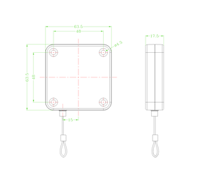 Cửa hàng bán lẻ an ninh & bảo vệ sản phẩm hình vuông có thể thu vào chống trộm kéo hộp recoiler - Product Image 2