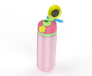 STEEL 2024 Owalo Thermos en acier inoxydable à double paroi sans BPA, isolé sous vide, tasse pour boisson froide <span class=keywords><strong>avec</strong></span> poignée, <span class=keywords><strong>bec</strong></span> <span class=keywords><strong>verseur</strong></span>, couvercle sirotant - Product Image 6