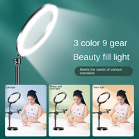 Support de téléphone de bureau avec lumière intégrée, en ABS et acier inoxydable, nouveau style, personnalisable avec logo/emballage