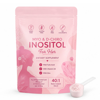 Complément alimentaire pour l'équilibre hormonal féminin à base d'inositol, de D-chiro-inositol, d'acide folique et de vitamine D3, marque privée
