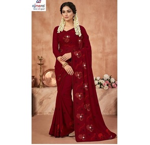 Sari de Algodón Ajmera Fashion Suti, Elegante, Estampado, Étnico, Tradicional, Suave, Cómodo, de Secado Rápido, para Todas las Temporadas, para Mujeres, Uso Diario - Product Image 2