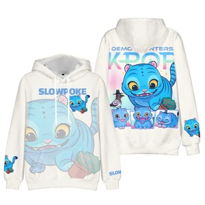 <span class=keywords><strong>Sweat</strong></span>-shirt à <span class=keywords><strong>capuche</strong></span> pour <span class=keywords><strong>femme</strong></span>, tricoté, anti-boulochage, imprimé numérique, avec logo frontal, motif dessin animé 3D, collection hiver - Product Image 4