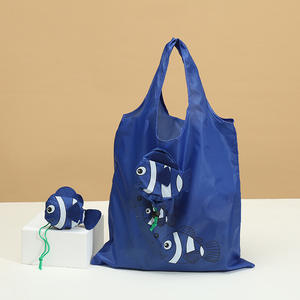 Tas Belanja Lipat Poliester Ringan, Dapat Digunakan Kembali, Dapat Didaur Ulang, Motif Katak, Custom, Logo Cetak Sesuai Pesanan untuk Hadiah Promosi - Product Image 6