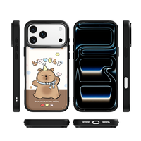 Coque de téléphone AG Feeling Black Edge avec motif Gilding Lover Kaka pour iPhone 17, 17 Pro Max, 16 Pro, 15 – Coque magnétique