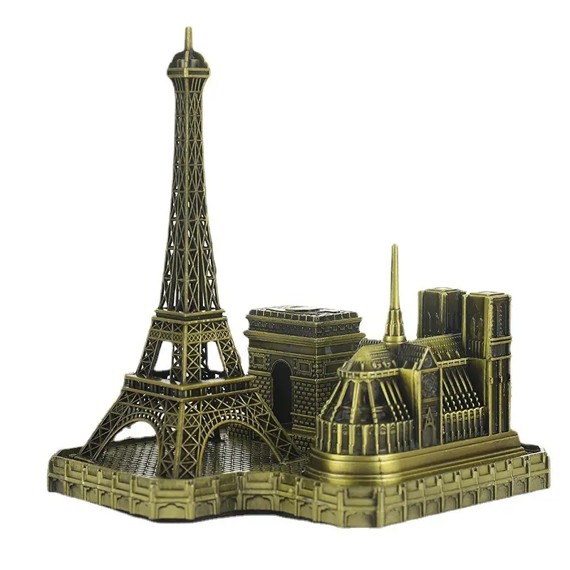 France Paris Modèle architectural tour Eiffel métal arc de triomphe Notre Dame souvenir touristique
