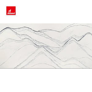 AllandCabinet <span class=keywords><strong>Hotte</strong></span> encastrée tricolore personnalisée avec bande en laiton Armoire <span class=keywords><strong>de</strong></span> <span class=keywords><strong>cuisine</strong></span> avec îlot <span class=keywords><strong>de</strong></span> comptoir en quartz et noyer - Product Image 5