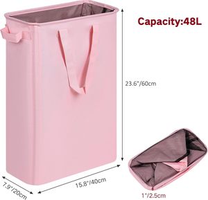 Cesto de Ropa Sucia Alto con Asas Resistentes, Cesto Plegable para Ropa Sucia, Cesto Rectangular Grande y Resistente para la Universidad - Product Image 3