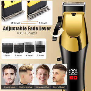 Set <span class=keywords><strong>Professionale</strong></span> per la Cura della <span class=keywords><strong>Barba</strong></span> da Uomo, Tagliacapelli, Rasoio, Trimmer 3 in 1 con Lame in Acciaio Inox, Ricarica Rapida, Uso Domestico, Nuovo - Product Image 4