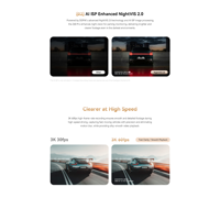 DDPAI Z60 Pro 4K cámara de salpicadero de doble lente inteligente Android LCD pantalla táctil grabadora de vídeo Mini portátil visión nocturna formato H.264 coches