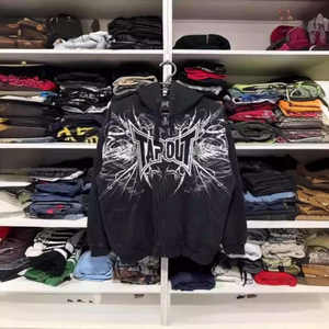 <span class=keywords><strong>Felpa</strong></span> <span class=keywords><strong>con</strong></span> Cappuccio Vintage Anni '90 <span class=keywords><strong>con</strong></span> Zip, Lavaggio Acido, Oversize, <span class=keywords><strong>con</strong></span> Design a <span class=keywords><strong>Scheletro</strong></span> e Stampa a Rilievo, Cappotto Invernale - Product Image 6