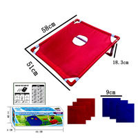 Set Cornhole Portabel Papan Lipat dengan 3 Kantong Biji Cornhole Permainan Lempar untuk Dalam & Luar Ruangan, Berkemah, Halaman, untuk Pesta Keluarga