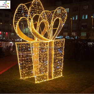 ไฟประดับตกแต่งคริสต์มาสกลางแจ้ง รูปแบบกล่องของขวัญขนาดใหญ่ ไฟ LED สำหรับตกแต่งวันหยุดคริสต์มาส - Product Image 2