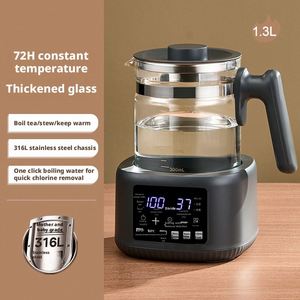 MultiFunctional 600W 1.3L Electric Tea-Maker Thickened Glass 316SS ClassA 72H Constant Temp Auto Shut-Off Home Hotel Outdoor - Product Image 6