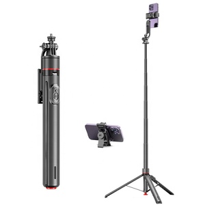 Alliage ABS 1.76m support mobile Flexible Selfie Stick automatique Pop-up magnétique télécommande trépied voyage-friendly téléphone portable - Product Image 1