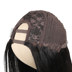 Nueva peluca No dejar cabello humano <span class=keywords><strong>V</strong></span> Parte peluca crudo <span class=keywords><strong>V</strong></span>, parte peluca <span class=keywords><strong>V</strong></span>, parte cutícula alineada pelucas de cabello humano para las mujeres negras - Product Image 5