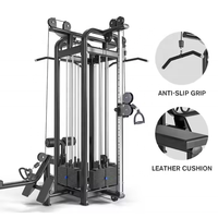 Station de musculation multi-usages commerciale à 5 stations, équipement de fitness, jungle à quatre stations avec traction latérale/rangée/câble