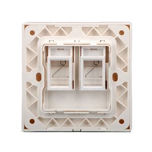 86 Type Witte Voorplaat Wandplaat <span class=keywords><strong>Socket</strong></span> Dual Poorten Face Plate Network <span class=keywords><strong>Lan</strong></span> Telefoonpaneel Rj45 Stekker - Product Image 2
