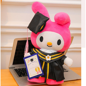 Peluche de Gato KT Estético para Graduación, Lindo Juguete con Birrete y Toga de Licenciatura |   Regalo de Graduación Viral de <span class=keywords><strong>TikTok</strong></span>, Decoración de Habitación Preppy, Regalo para Estudiantes - Product Image 5