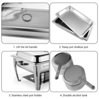 YITIAN Équipement de mariage pour la restauration Chauffe-plat pour buffet Pot Design de luxe Réchaud plaqué argent de haute qualité