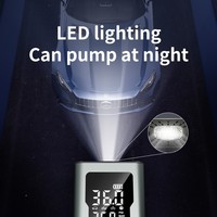 Compresseur d'air électrique portable en aluminium 150 PSI pour pneus de voiture, gonfleur de ballons 17 mm, pompe à air 4000 mAh avec lumière LED