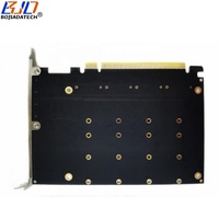 PCI Express PCl-E 4,0 16X a 4 * M.2 NGFF Key-M 2280 M2 NVMe SSD Tarjeta adaptadora convertidora (MB Compatible con PCIE Xx4x4x4 Bifurcación)