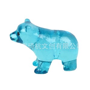 Figurita de oso mini transparente y bonita, decoración artística para el hogar, regalo artesanal para sala de estar y dormitorio - Product Image 1
