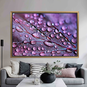 Modern Water Drop Print <b>Canvas</b>: Elegant Printed Artwork for Home Decor,GOLD <b>FRAMED</b> <b>CANVAS</b> - Product Image 3