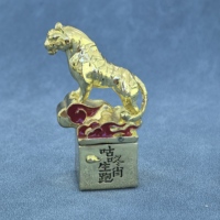 Statue en cristal métallique dorée du zodiaque chinois moderne, figurine antique, sculpture pour la décoration de la maison, ornements