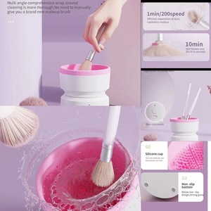 Make up <b>Brush</b> Cleaner Bowl Lash Cleaner <b>Brush</b> <b>Bottle</b> Machine Paint <b>Brush</b> Cleaning Mat - Product Image 5
