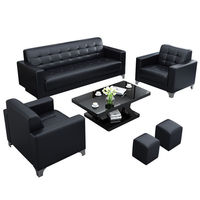 2025 Topseller Ledersofa-Set Wohnzimmermöbel Schlichtes Design Braun Schwarz Günstiger Preis Großhandel Büro-Ledercouch