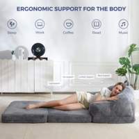 Nouveautés : Petit canapé-lit 2-en-1 compressé pour salon, convertible et ergonomique, avec poignée