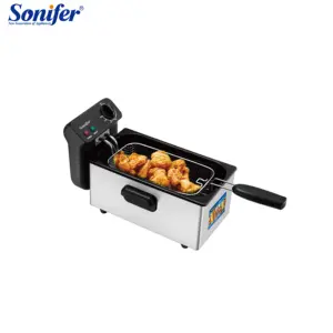 Sonifer SF-1029 home use stainless steel 2000w heating with tank electric oil deep fryer 3l
