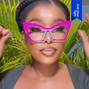 Lunettes anti-lumière bleue pour femme, monture complète œil de chat, style papillon, pour visage carré, motif géométrique, clous de riz, <span class=keywords><strong>Cyber</strong></span> - Product Image 2