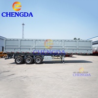 Remorques en aluminium de haute qualité CIMC 3 essieux 4 essieux 40 tracteur cubique benne latérale 28 Cbm camion à benne basculante semi-remorque à vendre