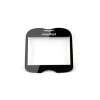 Écran de protection en verre trempé noir semi-transparent avec découpe personnalisée pour écran tactile avant