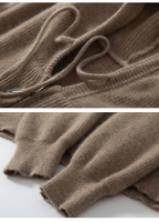 Sweat-shirts à capuche zippés pour hommes, entièrement tricotés sur mesure, cardigan à capuche, pull tendance en cachemire biologique