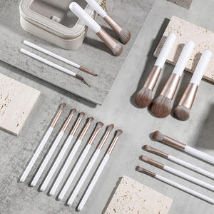 Juego de esponja de brocha de maquillaje de viaje barata, herramientas cosméticas con logotipo personalizado, bolsa de maquillaje de PU de belleza, juego de esponja de belleza de brocha de maquillaje Amazo 18 Uds - Product Image 4