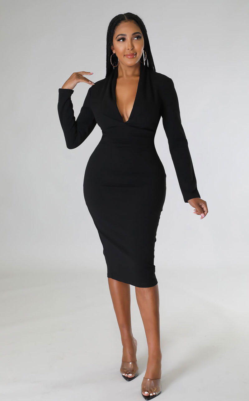 chinese dress ladies Amazon.com: Womens Midi Work Dresses Long Sleeve Summer Office Dress Casual  Button Blouse Dress Slim Fit Spring Fashion Clothes Black : Clothing, Shoes  & Jewelry main image 0