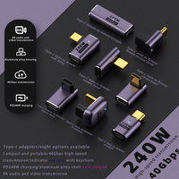 Adaptateur USB C PD 240W à angle droit 40 Gbps 90 degrés mâle vers femelle 8K 60Hz vidéo, état neuf