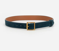 Nouvelle ceinture rétro pour femme en cuir de vachette givré anti-velours avec boucle ardillon en alliage, ceinture décorative de luxe en daim véritable pour jeans