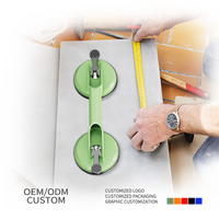 Ventouse manuelle portable à double mâchoire en plastique haute résistance pour le levage et le déplacement de vitres et miroirs