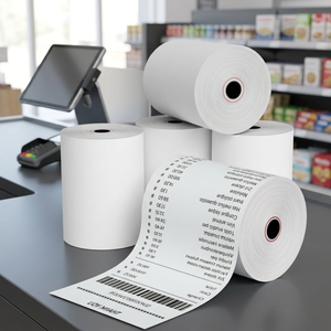 Rollo de Papel Térmico Blanco de una Sola Capa FPT5744 de 57x40mm con Impresión Digital para Impresora de Punto de Venta y Caja Registradora - Product Image 3