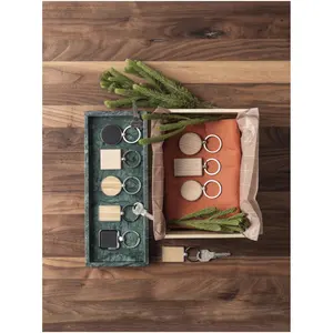 Llavero de bambú Neta, merchandising sostenible - Product Image 2